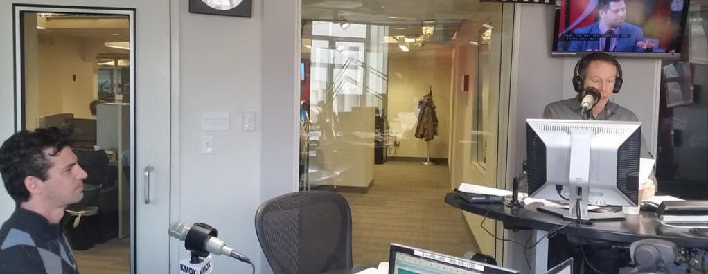 David at KMOX Radio Studio for The Charlie Brennan Show